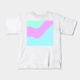 Green pink blue watercolor abstract pattern Kids T-Shirt